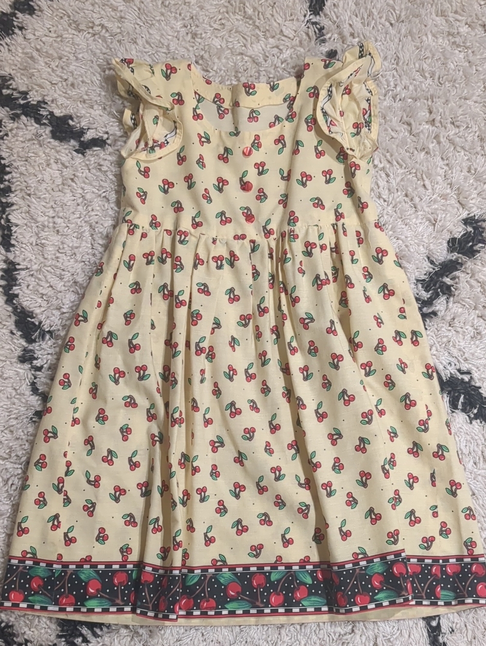 Girls Vintage Cherry Dress